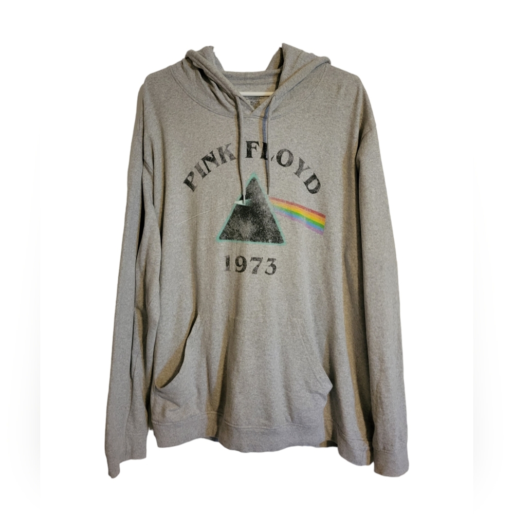 Pink Floyd dark side of the moon 1973 hooded long sleeve shirt with front pocket